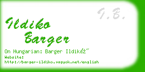 ildiko barger business card